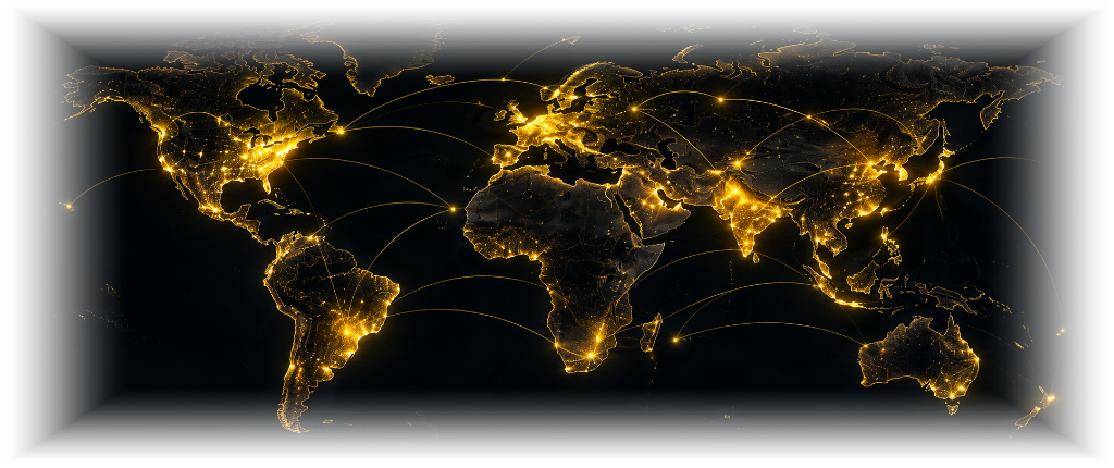 Global B2B Audience World Map Network